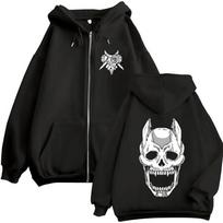 Anime Bizarre Adventure Kira Yoshikage Killer Queen Zipper Hoodies Men's Clothing Zip Up Hooded Sweatshirts S