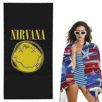 N-Nirvana Rock Band Microfiber Beach Towel Black Quick Dry Soft Absorbent Bath Towel for Men Adults Summer Pool Swimming 40X60CM yellow