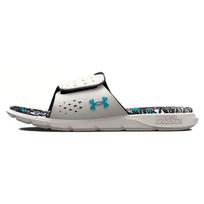 Under Armour  Ignite 7 Graphic Footbed Slide Grey Mist Floral Women Sneakers Blue-Surf 3026029-100 38 gray
