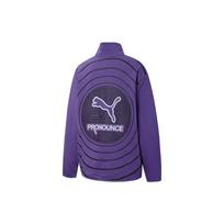 Puma X Pronounce Half-Zip Stand Collar Sport Pullover With Large Back Logo Women Tops Violet 534040-74 M blue