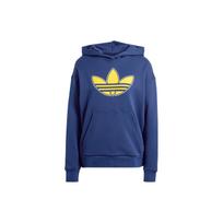 Adidas Originals Pearl Trefoil Boyfriend Hoodie With Logo Print Women Hoodie Navy IL2422 S