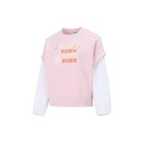 Puma 2-Fer Graphic Vest Top Casual Logo Patch Crewneck Pullover Sweatshirt Women Tops Pink 536092-16 XL