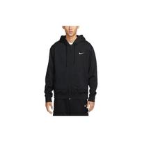 Nike Solid Color Logo Print Zip Hoodie Jacket Men Jackets Black FB7116-010 L