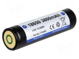 Re-battery: Li-Ion | 18650 | 3.7V | 3800mAh | Ø18.7x69.3mm | 7.6A