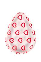 Silikoninė makiažo kempinėlė Teardrop Clear with Red Hearts BYS