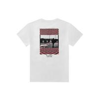 Vans Letter Print American Vintage Crew Neck Short Sleeve T-Shirt Women T-Shirts White VN0A5F1TWHT XS gray