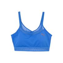 Puma Engineered Mesh Bra Pamela Series Solid Color Casual Fixed Strap Sports Bra Women Underwear Blue 525141-40 XXS blue