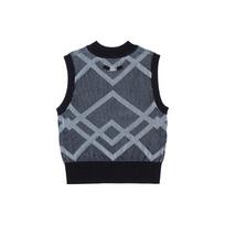 Li Ning Textured Jacquard Round Neck Pullover Vest Women Vests Black AMVS016-1 XL