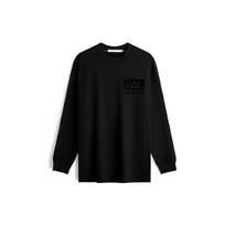 Calvin Klein Cotton Crew Neck Long Sleeve T-Shirt Men Tops Space-Black J324494 S black