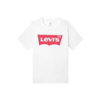 Levis Logo Printed Round Neck Pullover T-Shirt Women Tops White 16490-0005 L