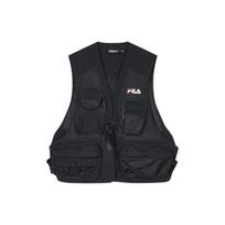 FILA Logo Print Casual Woven Work Vest Men vests Black F11M349704F-BK M