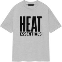 Fear of God Essentials x NBA Heat Tee Light Heather Men Tops Grey 125AL244302F S