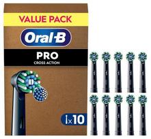 Oral-B Pro Cross Action x10 Toothbrush heads, Black