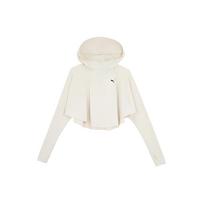 Puma Plain Minimalist Logo Zip-Up Hooded Jacket Women jackets Snow-White 628324-87 M white