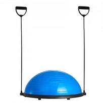 Gimnastikos kamuolys, pusapvalis balanso treniruoklis 62x21.5 cm, mėlynas, jėgos treniruotėms