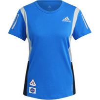 Adidas X Soft NASA Collaboration AEROREADY Run It Space Race Artemis Primegreen Crew Neck Comfortable Striped Short Sleeve T-Shirt GP5829 L