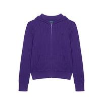 Polo Ralph Lauren Sweater Pony Logo Embroidered Zipper Hoodie Long Sleeve Kids tops Purple 313916533-007 L