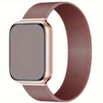 Magnetinė metalinė apyrankė Apple laikrodžiui,  Rožinis