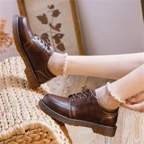 Fashion shoes women Oxfords Lace Up Brogue Shoes Flat Platform Ladies Non-slip Shoes Breathable Casual woman Low Footwear zapatos mujer 35 ruda