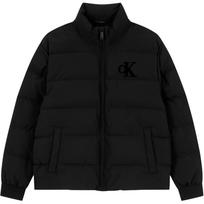 Calvin Klein Logo Stand Collar Zipper Long Sleeve Down Jacket Men outerwear 4RE503GUB1 L black
