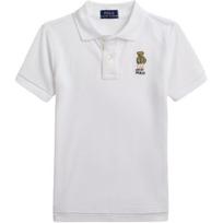 Polo Ralph Lauren marškinėliai Ss24 Lokelio raidės siuvinėjimas Slim Fit trumpos rankovės Polo Vaikams viršutiniai drabužiai Balti 323853788-015 M