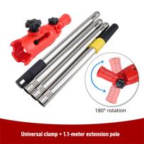 Multi-Angle Paint Brush Extender with Extension Pole Handheld Painting Tool Paint Roller Extender one size raudona