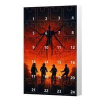 Stranger Things Advento kalendorius 24 dienų Kalėdų atgalinio skaičiavimo dėžutė Daugiafunkcės šventinės dekoracijos vaikų kambariams, automobiliams ir vakarėliams Šventinė dovana D