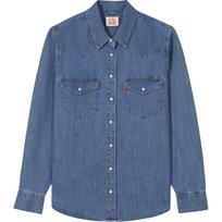 Levis Classic Versatile Comfortable Breathable Fashionable Polo Loose Long Sleeve Shirt Women shirts 00APT-0001 XS