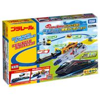 Takara Tomy Plarail Play with Tomica Carry and Station Rotary Set Train Toy Ages 3 and Up Let's More! Depart! Scenery-Filled