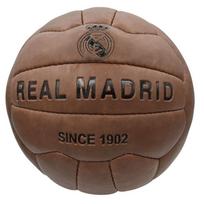 Real Madrid Oficialiai licencijuotas natūralios odos futbolo kamuolys RM7BG12 Rudas