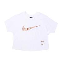 Nike Sportswear Swoosh Logo Short Sleeve T-Shirt Women Tops White CW4321-100 XL