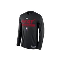 Nike Miami Heat Logo Print Long Sleeve T-Shirt Men Tops Black DR6526-010 XL