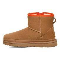 UGG  Classic Mini Zipper Tape Logo Chestnut Women Sneakers Tan 1144034-CHE 36 brown