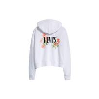 Levis Zipper Embroidered Casual Long Sleeve Sweatshirt Women sweatshirt White 85291-0004 L