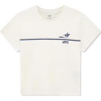 Levis Printed Casual Round Neck Short Sleeve T-Shirt Women Tops Cream A2226-0069 XS