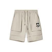 FILA X Pepe Shimada Collaboration Casual Breathable Sports Woven Shorts Men shorts Light-Khaki F11M133898F-LK XL