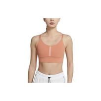Nike Floral Fan Shaped Trim Low Impact Sports Bra Women Underwear Orange CZ7645-808 M beige