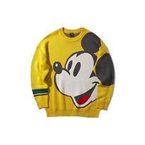 Li Ning X Disney Mickey Loose Fit Crew Neck Sweater Men sweater Yellow AMBP005-2 XS