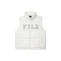 FILA Letter Logo Print Lined Loose Down Vest Unisex vest Milk-White F51U349903F-IV 3XL