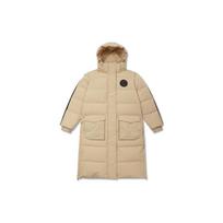 Levis FW22 Solid Color Mid-Length Hooded Long Sleeve Down Jacket Women Outerwear Khaki A5178-0001 S
