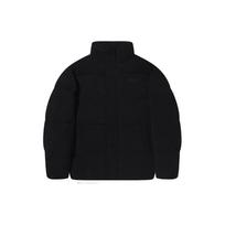 Li Ning Vital Series Solid Color Stand Collar Short Knitted Down Jacket Unisex Outerwear Black AYMT041-1 S
