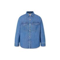 Levis Washed Thick Denim Long Sleeve Shirt Women shirts Blue A7183-0002 S