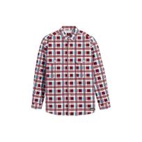 Levis Plaid Single-Breasted Lapel Loose Long Sleeve Shirt Men shirts Multicolor A0953-0000 M
