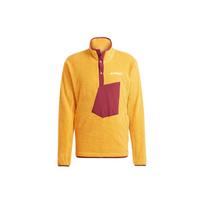 Adidas Terrex Xploric High-Pile Fleece Pullover Retro Sports Color Block Logo Stand Collar Long Sleeve Jacket Men jackets Yellow IB1138 S