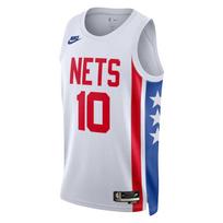 Nike X NBA Collaboration Brooklyn Nets Dri-Fit Ben Simmons Crew Neck Lightweight Moisture-Wicking Basketball Shirt Men tops White DO9444-103 L