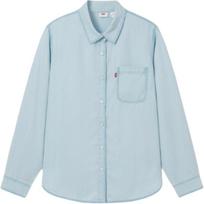 Levis Cool Series Casual Versatile Loose Fit Long Sleeve Shirt Women shirts Light-Blue 002Z2-0000 S