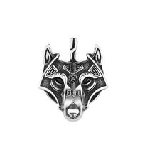Stainless Steel Celtic Viking Wolf Head Necklace Pendant