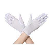 1 pora unisex uniforminių pirštinių vyrams, moterims, riešo ilgio, tamprios, spandex, pirštinės banketui, vestuvėms, vakarėliui, trumpikės oficialiam smokingui, sargo kostiumui balta