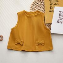 Pure Cotton Baby Spaghetti Strap Vest - Girl's and Boy's Sleeveless Undergarment 110