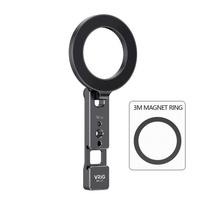 VRIG Magnetic Phone Holder Stand MagSafe Cold Shoe Tripod Mount w 1/4 Screw for Android Phone Desktop Live Streaming Vlog black